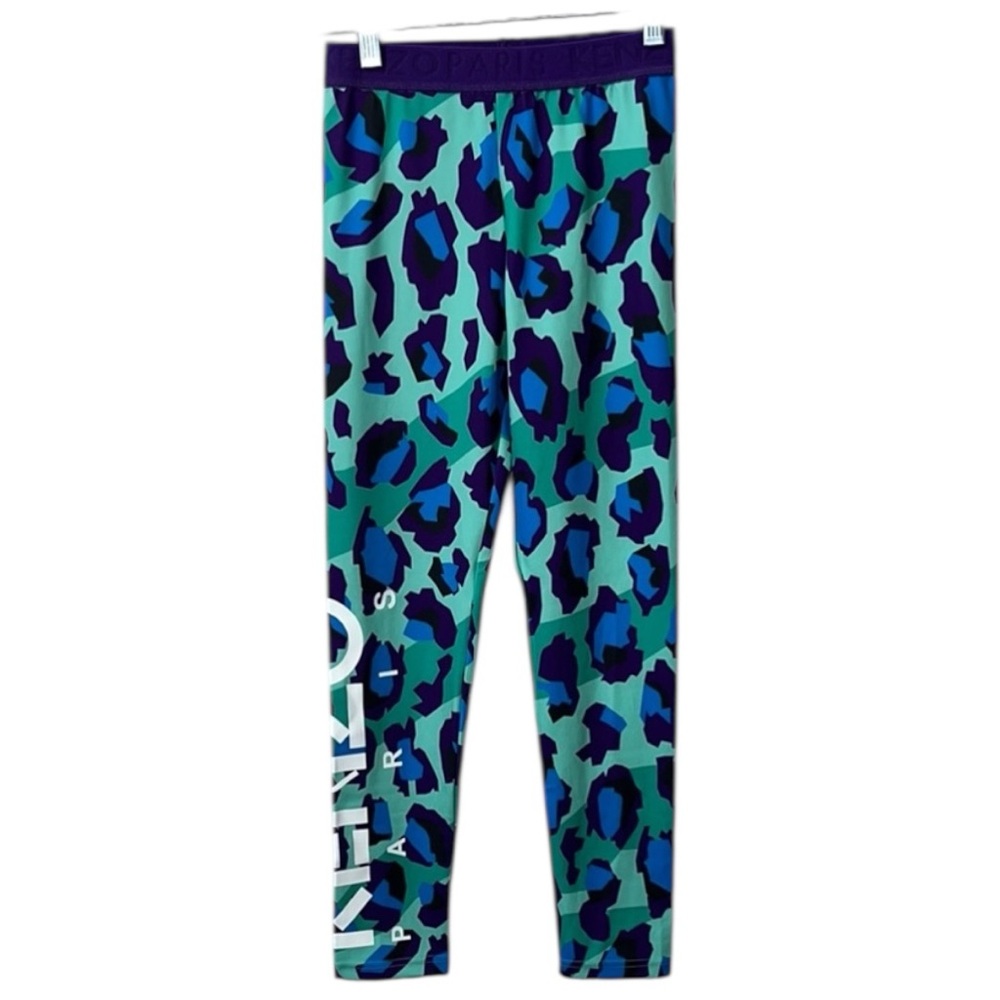 Kenzo Animal Print Leopard Print Leggings Size 10